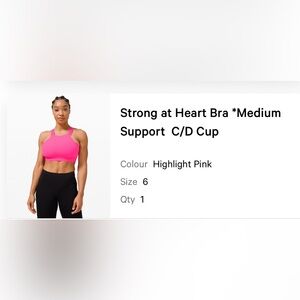 lululemon athletica Highlight Pink Sports Bra